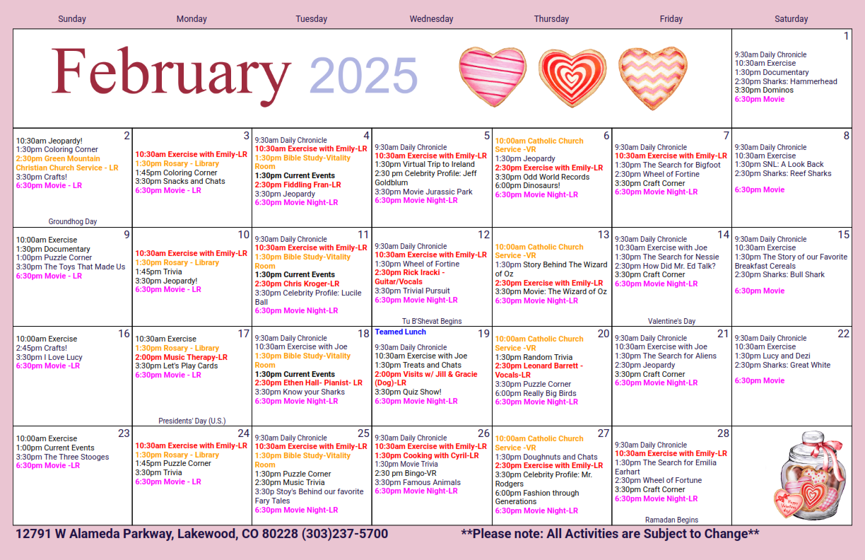 Woodlake MC Calendar 02-2025